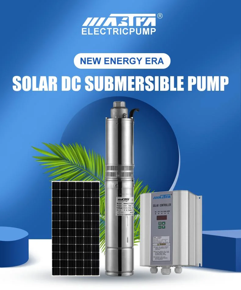 Mastra 4 Inch Solar Power Water Pump System DC 48V 400W Stainless Steel Submersible Centrifugal Borehole Well Pump Price